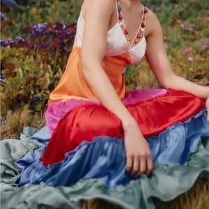 Anthropologie Rainbow Maxi Dress